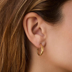 北京仓｜Agapee-ZÉPHIR-不规则 锤纹 耳环［法国设计师］