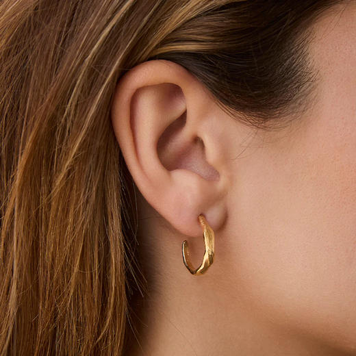 北京仓｜Agapee-ZÉPHIR-不规则 锤纹 耳环［法国设计师］ 商品图0