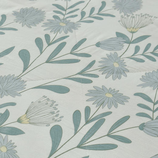 【多样屋专柜】雅鹿A类水洗双层纱大豆被200*230（花色：绿风铃） 商品图3