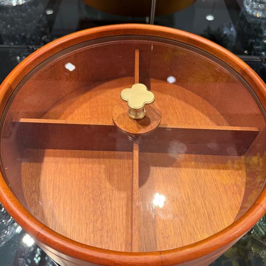 龙福胡桃木方形零食干果盘 （约26*26*9cm）胡桃木圆形零食干果盘 （约28*28*9cm） 商品图5