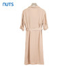NUTS夏季新款纯色简约时尚气质高腰西装短袖连衣裙女421101056 商品缩略图1