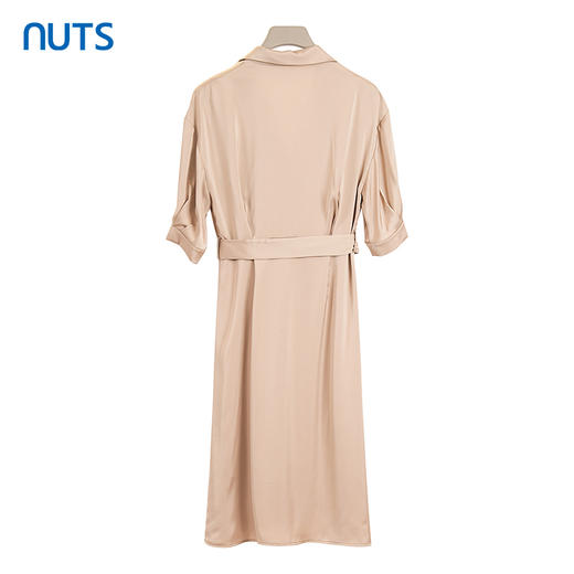 NUTS夏季新款纯色简约时尚气质高腰西装短袖连衣裙女421101056 商品图1