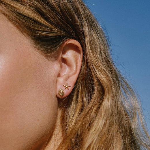 北京仓｜Agapee-Almé-金色贝壳 迷你 耳钉［法国设计师］ 商品图2