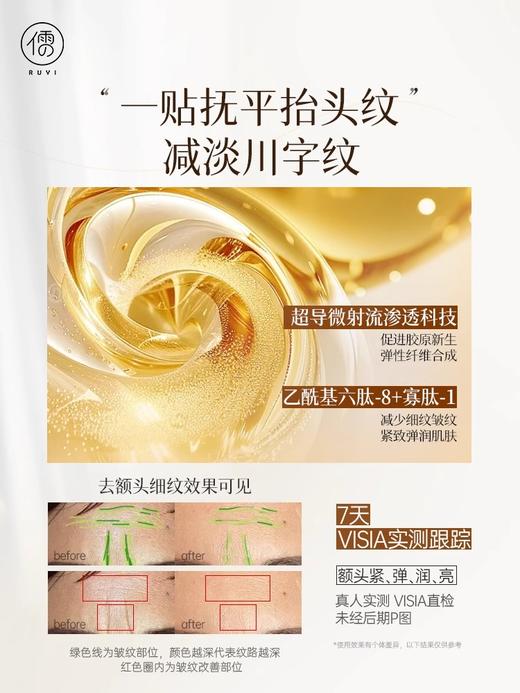 儒意额纹贴 抬头纹抗皱额头 眉间川字纹贴 法令纹淡纹神器提拉紧致皱纹 10片/盒 商品图2