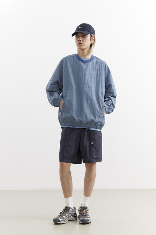 吃茶去chichaqu25户外运动机能拆卸长短袖光泽尼龙套头夹克山系 商品图1