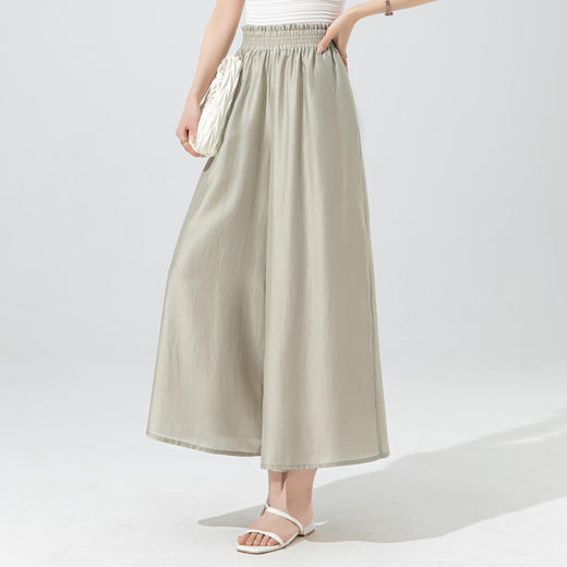 百媚生 天丝裙裤子高腰休闲裤九分裤阔腿裤2330 商品图1