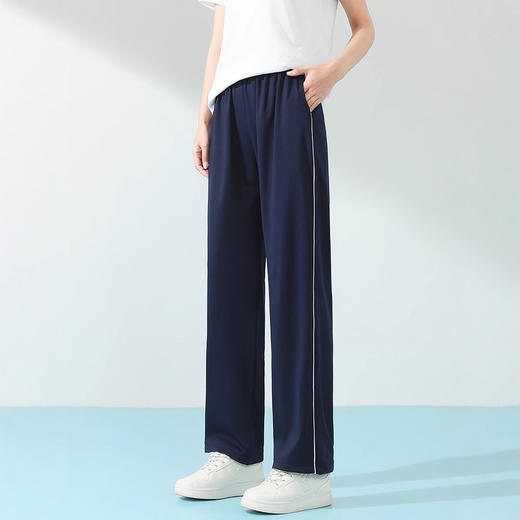 冰丝校裤！2025夏季直筒裤男女学生超薄长裤一道杠初中高中小学生速干裤！ 商品图0