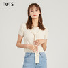 NUTS商场同款夏季纯色简约设计感圆领百搭T恤女221053118 商品缩略图2