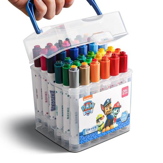 「自带印章！可水洗彩笔」得力印章水彩笔 36色儿童幼儿园小学生画笔涂鸦套装文具 商品图4
