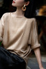 品牌订单真桑蚕丝天丝醋酸一字领上衣简约高级 商品缩略图5