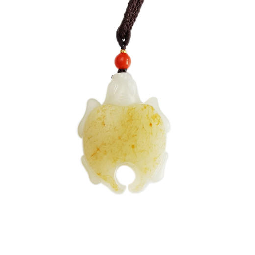 【天然正品】天然新疆籽料细腻油润度佳长寿龟（招财、保平安）和田玉吊坠项链35.5*27.2*12.0MM（皆取最大值）中性款现售价：3880！010725NJM16 商品图0