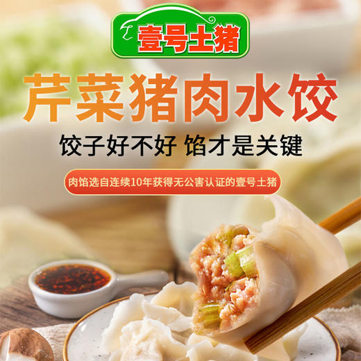 一号土猪 芹菜猪肉饺子480g（20gX24个） 商品图0