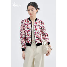 剩S/M 米思阳2025春季新品甜美棒球短外套时尚印花外套3844