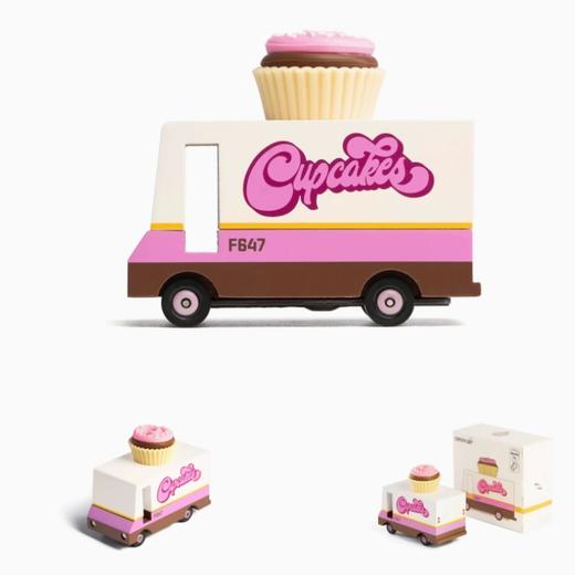 CandyCar木质手工小车--美食系列纸杯蛋糕餐车 商品图0