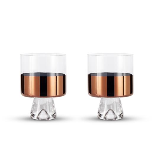 【Tom Dixon】TANK铜圈装饰球底玻璃杯套装(2件装)(食品接触用) 商品图1