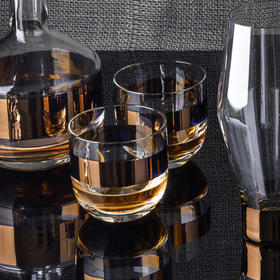 【Tom Dixon】TANK铜圈装饰威士忌酒杯套装(2件装)(食品接触用)