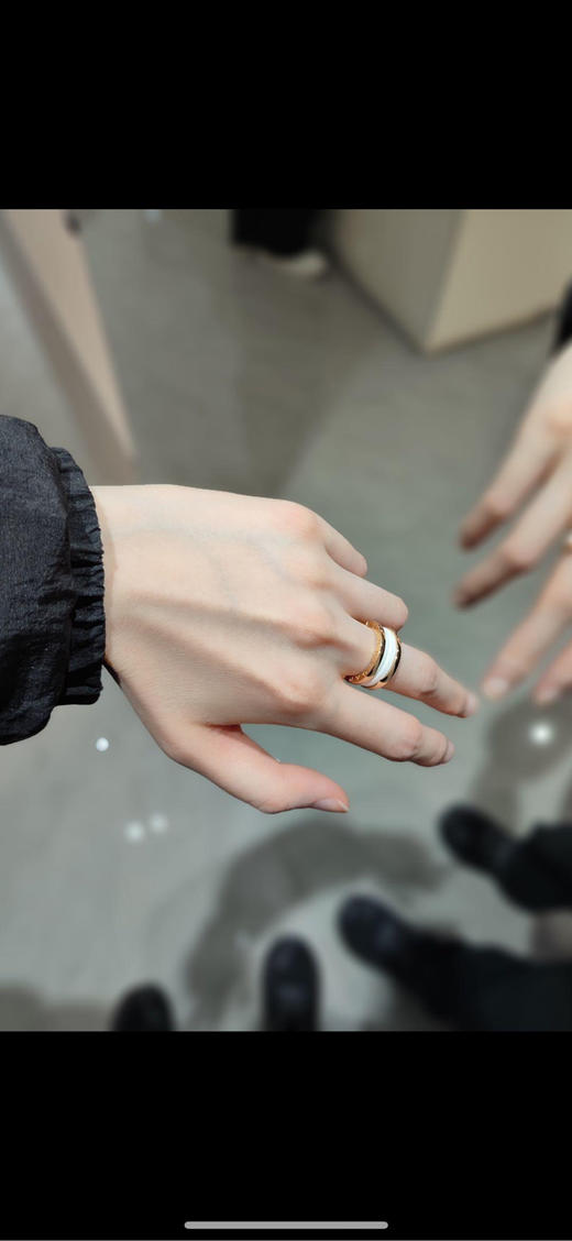 宝格丽 白金 单环 陶瓷 戒指 商品图2