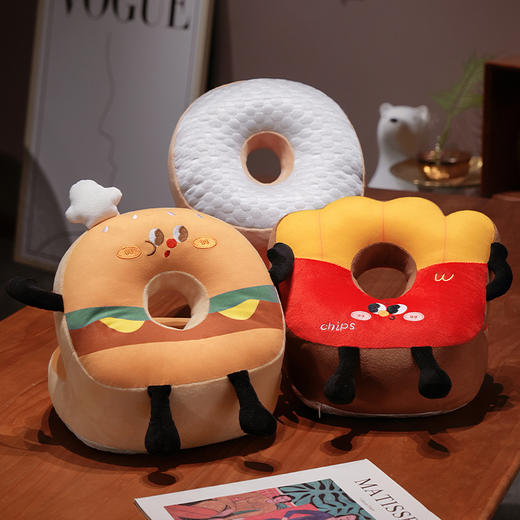 自然醒美食派对趣味冰豆豆双面午睡枕成人办公室午休抱枕小学生教室专用趴桌神器QYL 商品图8