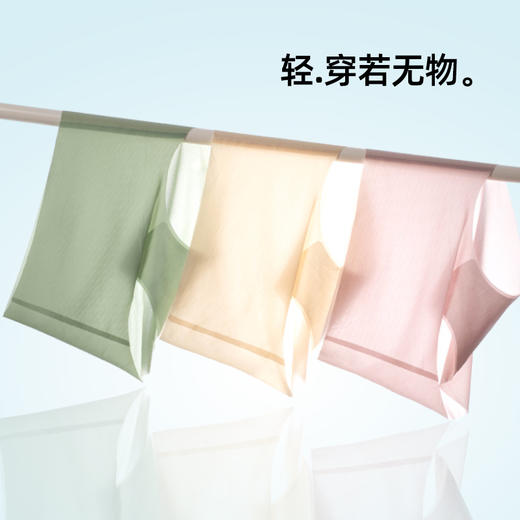 雀说 【5条】薄透舒爽高腰内裤纯棉裆收腹提臀三角裤8712 商品图3