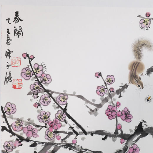 方楚雄陈永锵合作画《春闹》国画原作69CM*138CM手绘宣纸花鸟作品 商品图2