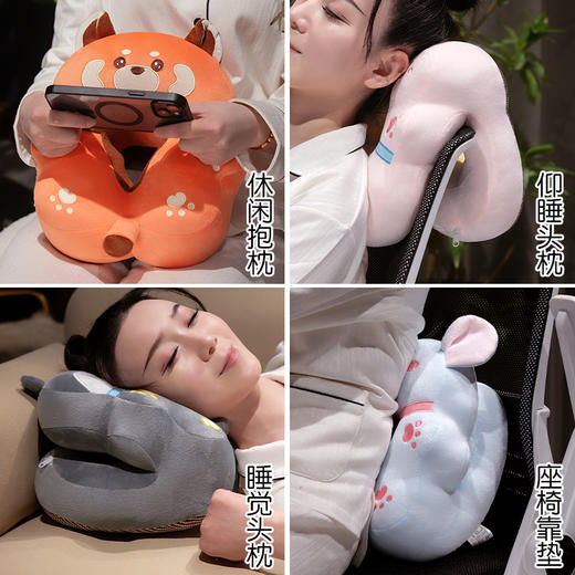 自然醒卡通冰藤凉席双面午睡枕办公室趴睡觉神器小学生儿童桌上枕头QYL 商品图5