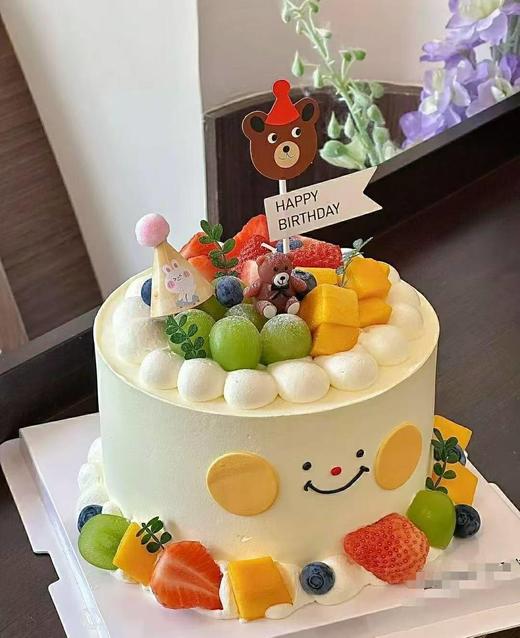 笑脸水果蛋糕（表面水果为应季水果随机装饰） 商品图0