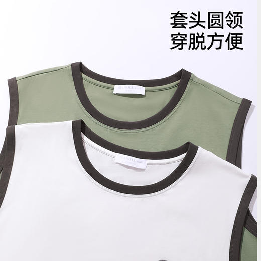 【商场同款】熳洁儿 夏季95棉背心短裤套装男士家居服休闲可外穿25203953 商品图5