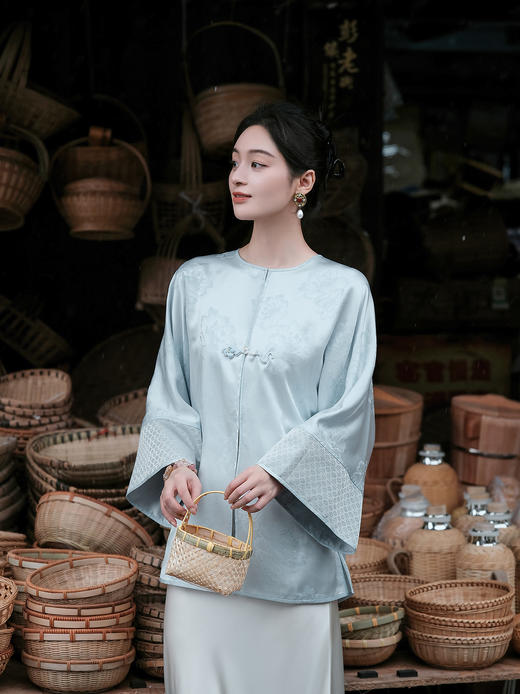 盛唐牡丹盛奢系列| 牡丹纹真丝拼西阵织外套 商品图0