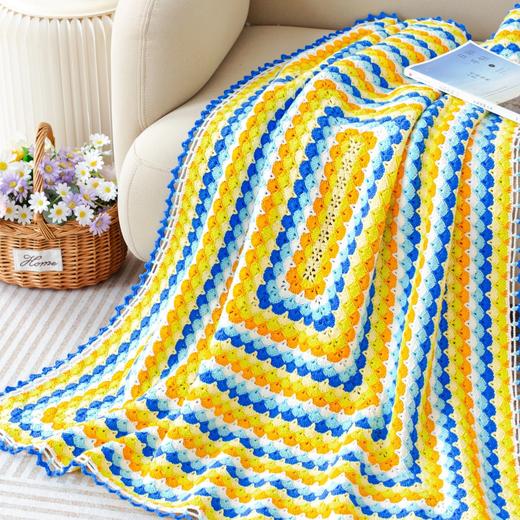 苏苏姐家彩虹糖毯子手工diy编织钩针毛线团自制毯子材料包预 商品图2