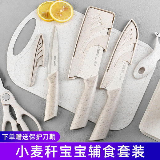 【一套好刀，轻松下厨】厨房刀具套装 菜板菜刀二合一组合 宝宝辅食菜刀套装-QA 商品图0