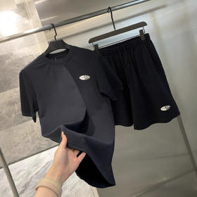 走老美订单！大捡漏！进口定织棉质！2025运动休闲夏季短袖短裤套装男款！