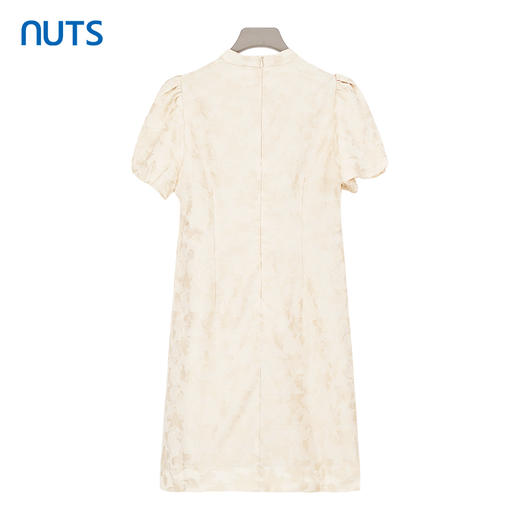 NUTS夏季新款新中式气质百搭印花旗袍式短袖连衣裙女423101039 商品图1