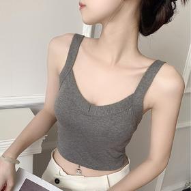 【GZ】无忧购59元5件超柔莫代尔短款背心V领美背纯欲内搭吊带8203（截单后3-5天发货)