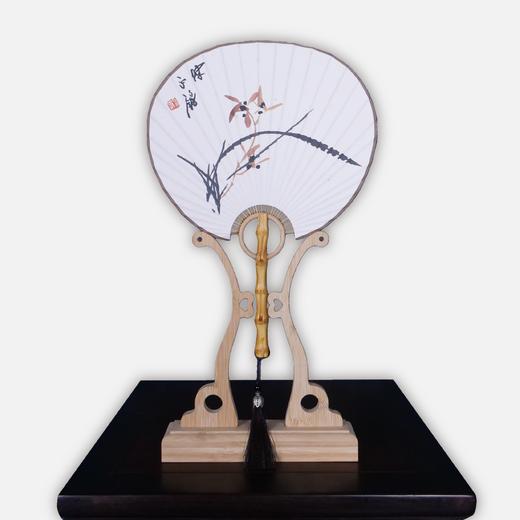 陈永锵《兰花》国画原作20CM*25CM 手绘宣纸团扇花鸟作品 商品图2