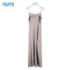 NUTS夏季新款纯色高级感气质醋纤缎面吊带连衣裙女423101015 商品缩略图1