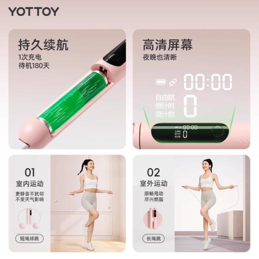 跳绳【YOTTOY】跳绳无绳女智能计数成人减肥专用燃脂健身负重力球家用室内跳绳子 商品图4
