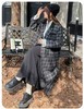 【诗铭洛可】XC7647时尚大衣格子宽松大码秋冬夹棉外套 商品缩略图1