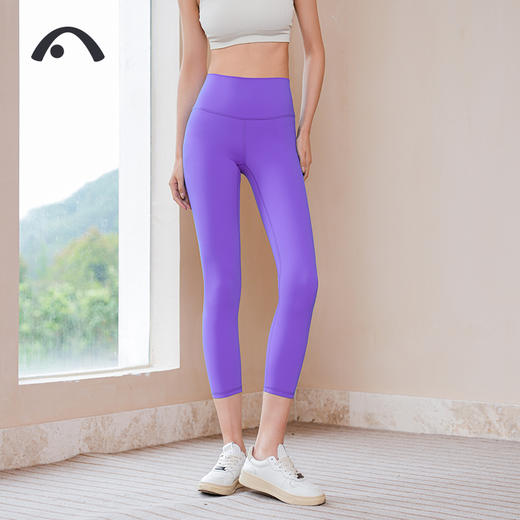 爱暇步高端莱卡品牌高弹瑜伽裤女七八分裸感透气普拉提运动健身裤X34036NSLK 商品图4