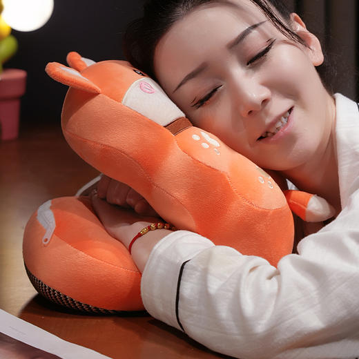 自然醒卡通冰藤凉席双面午睡枕办公室趴睡觉神器小学生儿童桌上枕头QYL 商品图9