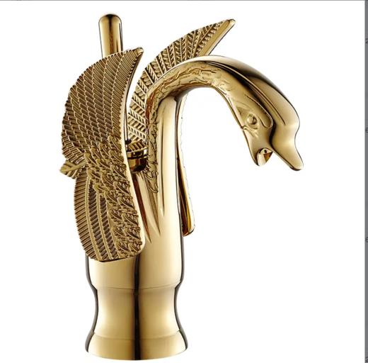 5418 天鹅面盆龙头 - 钛金 商品图0