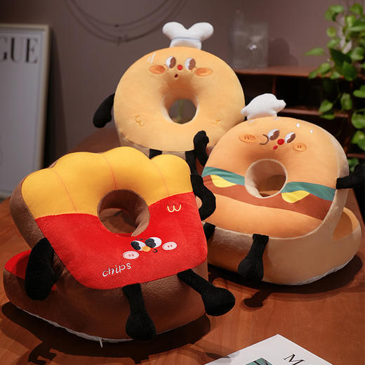 自然醒美食派对趣味冰豆豆双面午睡枕成人办公室午休抱枕小学生教室专用趴桌神器QYL 商品图7