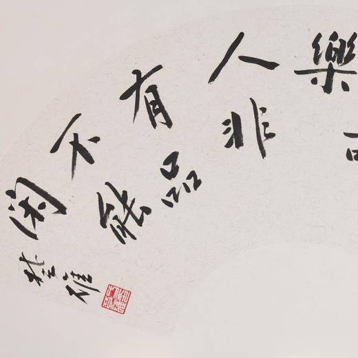 方楚雄《到处无心皆可乐,人非有品不能闲》书法原作33CM*66CM手写扇面书法作品 商品图1