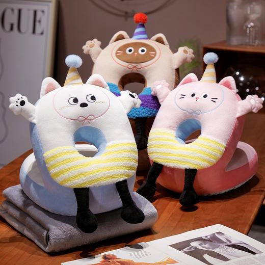 自然醒小手大开冰豆豆双面午睡枕办公室午休神器儿童午觉趴桌上小学生抱枕QYL 商品图10