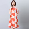 丁摩 纯棉印花连衣裙女中长款衬衫裙子Y7630 商品缩略图1