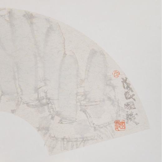 余国庆《水仙虫子图》国画原作30CM*60CM 手绘卡纸扇面花鸟作品 商品图2