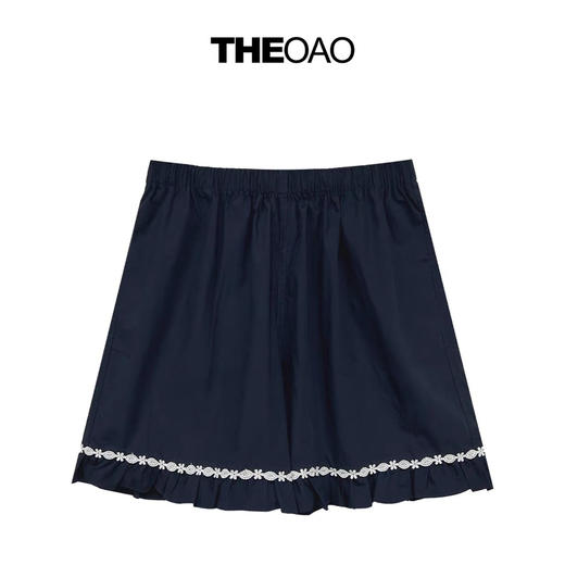 藏青无袖短裤套装 商品图1