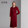 EITIE爱特爱通勤优雅时尚灯笼袖圆领礼服8377005 商品缩略图0