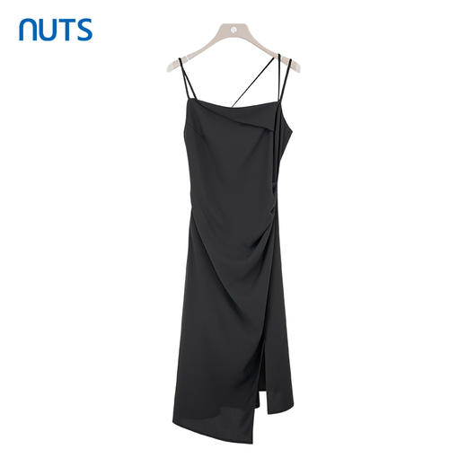 NUTS夏季新款设计感小众黑白撞色优雅短袖连衣裙套装女421102259 商品图2