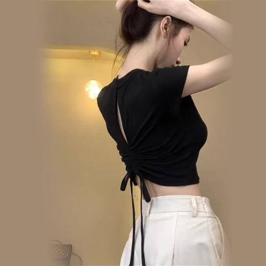 裁缝学苑AS530短款设计感新款T恤纸样后背抽绳女装上衣打版裁剪 商品图5