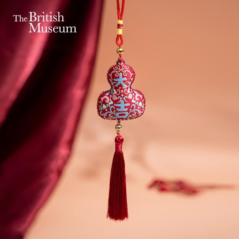 大英博物馆东方梦境福禄吉祥提花香囊挂件随身佩戴送女生男生车载持久留香